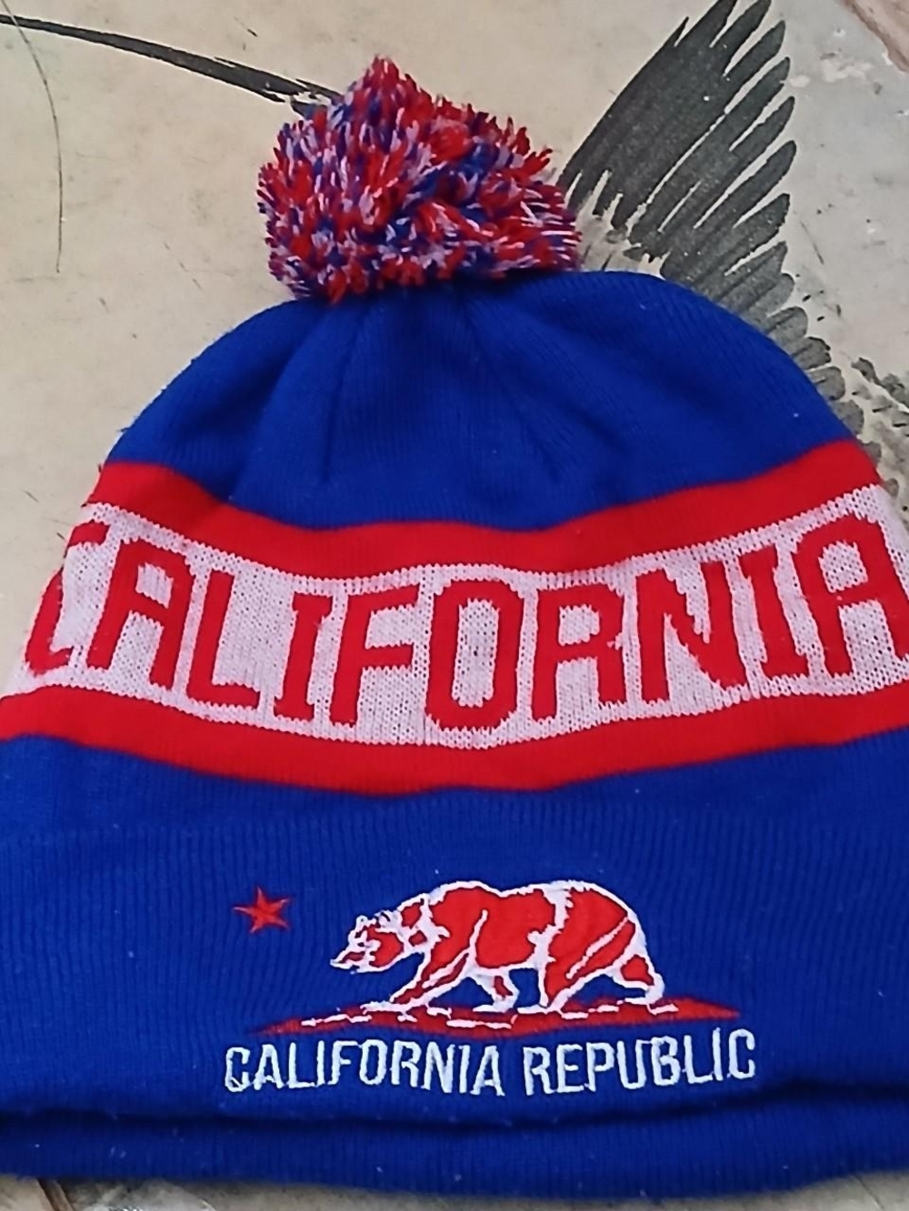 California Republic Pom Pom Beanie